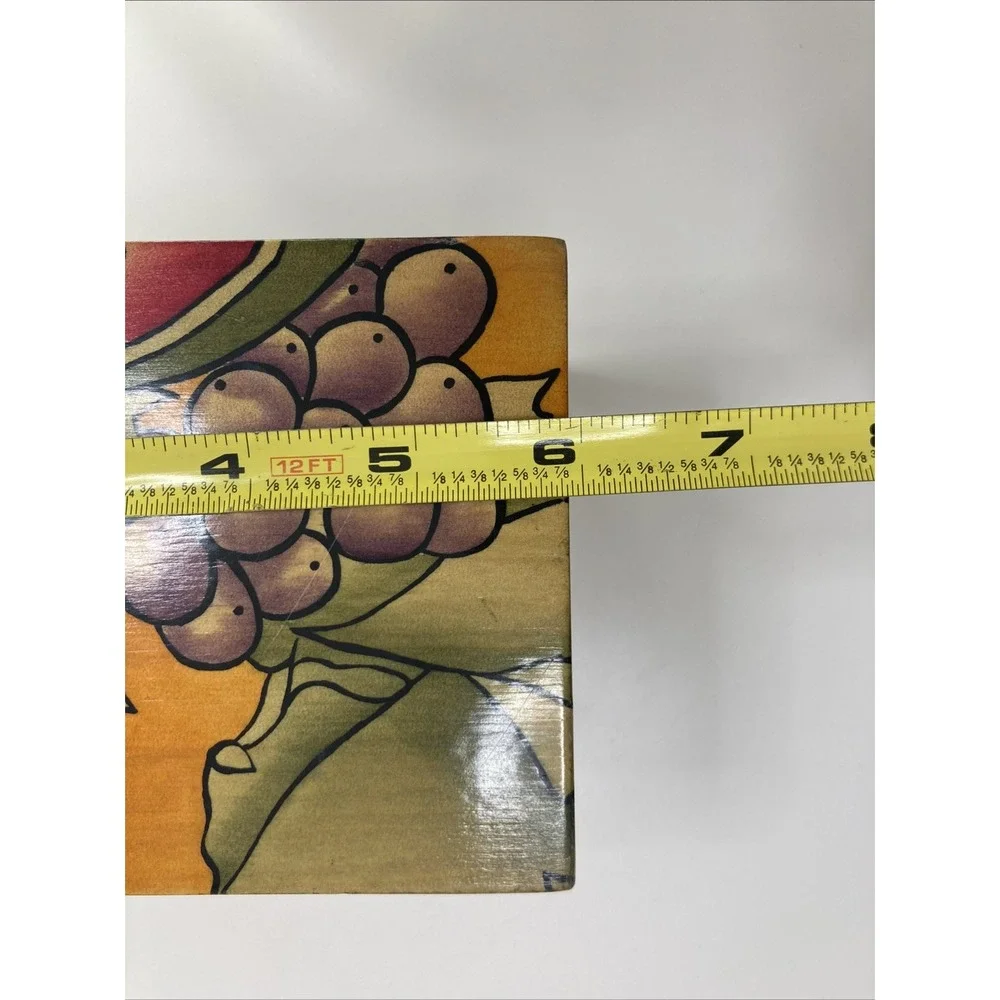 Vintage Wooden Colorful‎ Fruit on Wood Recipe Box w/Recipes Philippines